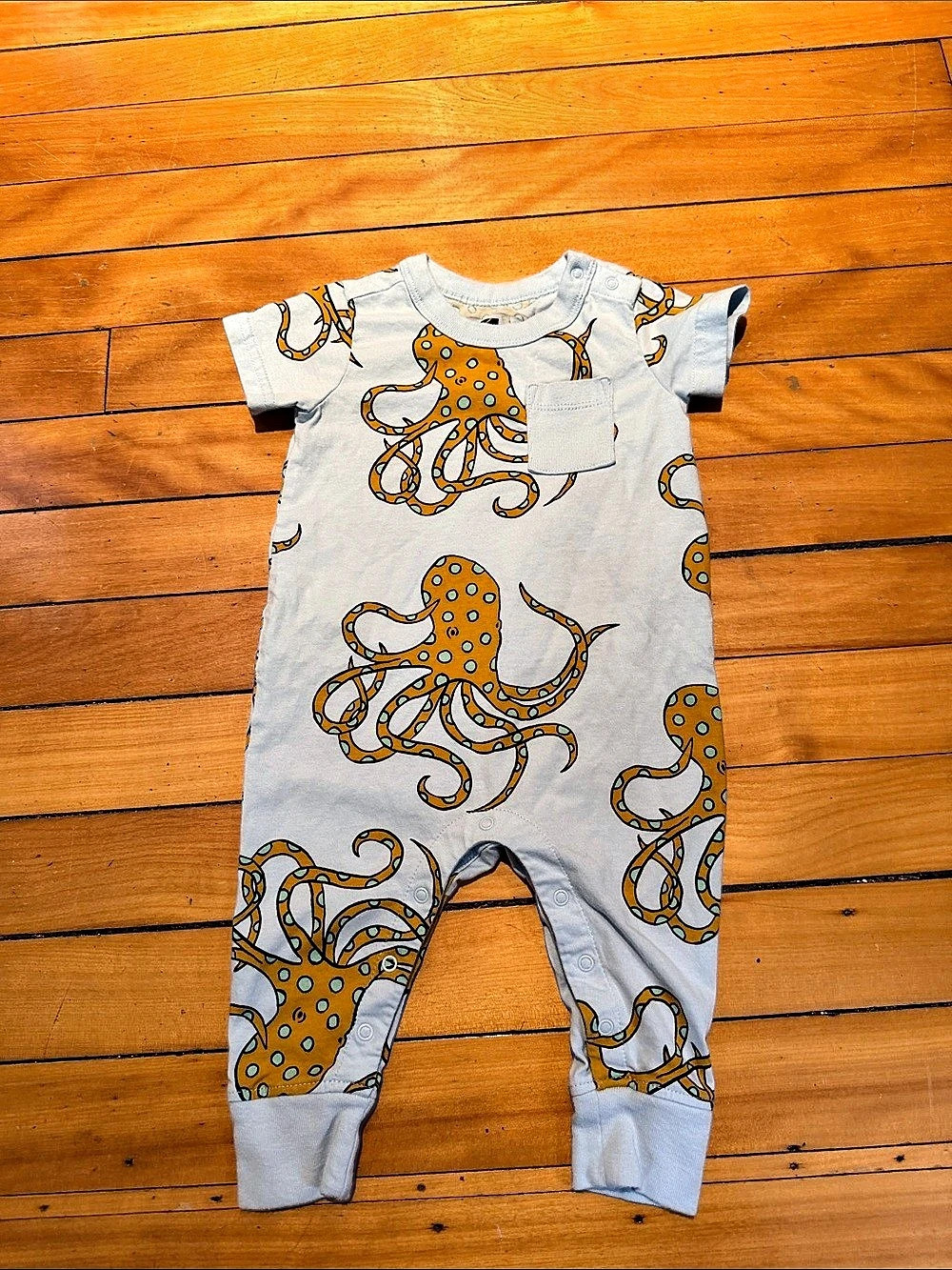 Tea Collection Artisans & Archives Collection Octopus Print Footie Baby 6-9 mos
